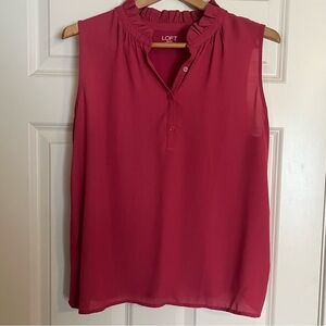 LOFT Women's Sleeveless Pink Top